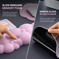 Ensemble de souris et repose-poignets ergonomique avec logo personnalisé, tapis de bureau esthétique en mousse à mémoire de forme pour le bureau et le gaming, vente en gros