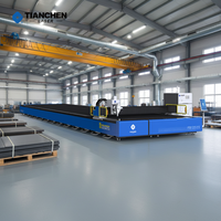 Machine de découpe laser fibre CNC 5 axes grand format 12500*2500 pour métaux, type portique, Raycus Cypcut, refroidissement par eau