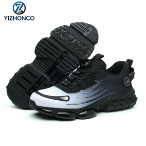 أحذية أمان للعمل للرجال من الفولاذ عريض علوي شبكي للتنفس خفيف الوزن معتمد من CE للاستخدام في المستودعات من المصنع - Product Image 1