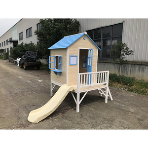 Offre Spéciale Luxe Extérieur Garde <span class=keywords><strong>de</strong></span> <span class=keywords><strong>Jardin</strong></span> <span class=keywords><strong>En</strong></span> <span class=keywords><strong>Bois</strong></span> Enfants Jouent <span class=keywords><strong>Maison</strong></span> Cubby Playhouse Avec Toboggan - Product Image 2