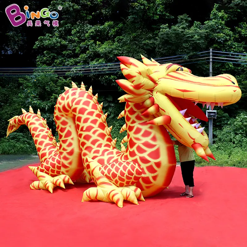 यथार्थवादी inflatable गोल्डन ड्रैगन स्पा विज्ञापन इन्फ्लेटेबल पशु कार्टून खिलौने विशाल इंफ्लेटेबल ड्रैगन