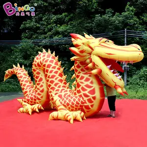 Realistic Inflatable Golden Dragon Sph Advertising Inflatables Animal Cartoon Toys Giant Inflatable Dragon