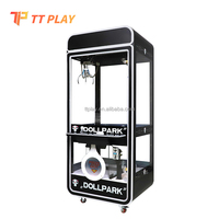 Machine à griffes à monnayeur transparente en métal et plastique avec paiement par QR et mobile, certifiée CE, tension universelle