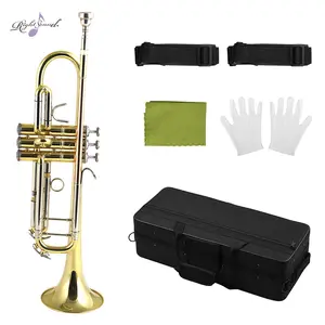 Meilleur prix de vente bonne qualité instruments en laiton or laque Bb ton Trompette - Product Image 1