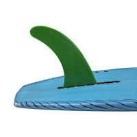 Ailerons centraux de planche de surf couleur personnalisée, aileron de surf longboard 9.0', ailerons simples en plastique