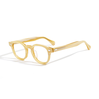 Monture de lunettes en acétate de style japonais, lunettes rétro à rivets pour hommes et femmes, même style, tendance, transparentes