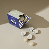 Boîte d'emballage personnalisée pour capsules de café biodégradables en papier couché UV avec dorure à chaud, faible MOQ, fenêtre découpée, qualité alimentaire