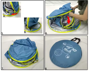 Carpa <span class=keywords><strong>de</strong></span> <span class=keywords><strong>playa</strong></span> plegable, impermeable, anti UV, informal, <span class=keywords><strong>de</strong></span> verano, para niños, para acampar y usar en la <span class=keywords><strong>playa</strong></span>. - Product Image 6