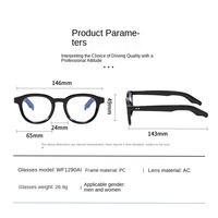 Lunettes anti-lumière bleue à monture ronde petite taille, tendance, unisexe, pour hommes et femmes, avec logo personnalisé, monture de lunettes à la mode