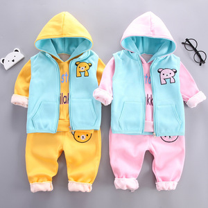 Ensemble de vêtements pour bébé garçon en trois pièces, 1 à 4 ans, tenue de Noël pour bébé, automne-hiver - Product Image 4
