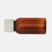 Bouteille pharmaceutique OEM 60 ml en PET avec deux lignes de graduation |   Bouteille personnalisée avec couleur et logo |   Conteneur vide en gros pour sirop contre la toux