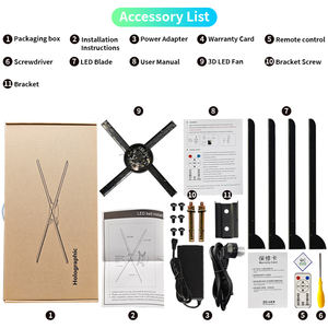 Proyector de Ventilador Holográfico 3D de 100 cm, 1600 LED, Control por Aplicación, Carga en la Nube, <span class=keywords><strong>Audio</strong></span> Bluetooth, Pantalla Ultra Clara - Product Image 5