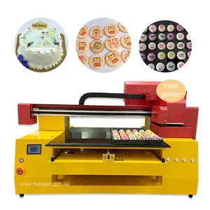 Pencetak Makanan Stabil Longlife Ukuran A2 A1 Langsung Ke Kue Macaron Mesin Cetak Kue Permen Lollipop Printer Tinta Dapat Dimakan