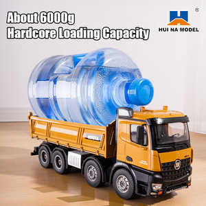 Huina 1536 <span class=keywords><strong>Camion</strong></span> Ribaltabile RC in Semi-Lega Metallica, Veicolo da Costruzione Radiocomandato in Scala 1/14 a 12 Canali - Product Image 2