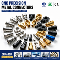 Connecteurs métalliques de précision CNC CR-R044 en acier inoxydable et alliage de titane, pièces de connecteurs métalliques personnalisées OEM ODM usinées par CNC