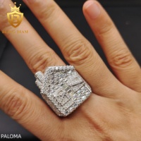Offre Spéciale – Bagues en Argent Sterling 925 avec Moissanite VVS1, Bagues Moissanite Iced Out pour Hommes, Bagues Moissanite Hip-Hop, Testées au Diamant