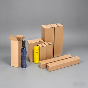 Boîtes en carton ondulé personnalisées à logo, cartons d'expédition hauts en kraft pour l'emballage de parapluies, bouteilles d'eau et articles longs – Vente chaude - Product Image 1