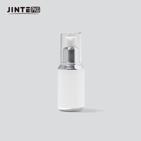 Flacon cosmétique rond en plastique argenté avec pompe sans air pour crème solaire, 30 ml, 50 ml, 80 ml, vente en gros