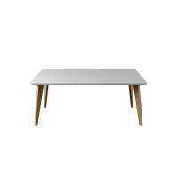 Table à manger en béton GFRC robuste de style vietnamien, imperméable, moderne, pour hôtel, mobilier d'extérieur, qualité commerciale, 4 places