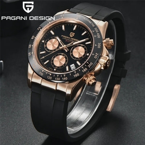 Original nouveau <span class=keywords><strong>PAGANI</strong></span> DESIGN PD-1664 japon <span class=keywords><strong>VK63</strong></span> Movt montres à Quartz saphir étanche chronographe or Reloj Hombre - Product Image 3