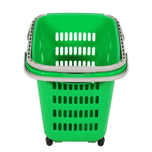 Cesta de Compras Rodante de Plástico de Gran Capacidad, 40L, Resistente, con 4 Ruedas Silenciosas para Supermercado - Product Image 4