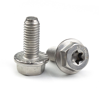 Vis à tête hexagonale à bride en acier inoxydable A2-70 A4 personnalisée, vis à tête hexagonale Torx, vis à tête hexagonale à rainure en forme de fleur de prunier