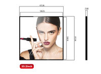 Display LCD Digitale Quadrato per Arte, Alta Luminosità, Cornice Ultra Sottile, Nero, Basato su Cloud per Caffetterie