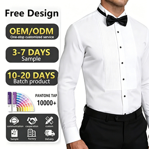 <span class=keywords><strong>Chemise</strong></span> de <span class=keywords><strong>smoking</strong></span> décontractée haut de gamme pour <span class=keywords><strong>homme</strong></span>, col mandarin, simple boutonnage, <span class=keywords><strong>blanche</strong></span>, OEM - Product Image 2