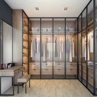 Armoire sur mesure moderne, dressing avec portes coulissantes