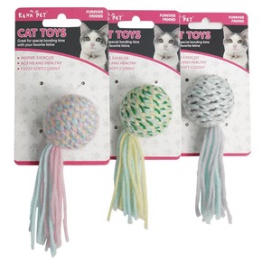 Yarn Ball Cat <b>Toy</b> Plush Knitted Polka Dot Green Blue Pink <b>Interactive</b> Self-Entertaining Chewable <b>Pet</b> <b>Toy</b> - Product Image 5
