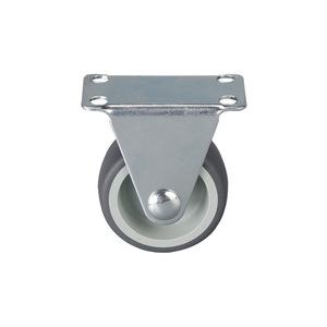 Fixed TPR Rubber <b>Caster</b> <b>Wheel</b> 1.5 Inch Flat Bottom High Load Bearing For Heavy Duty Handcarts - Product Image 4