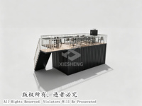 Tienda Prefabricada de Dos Pisos con Estructura de Acero, Cafetería Móvil, Restaurante, Bar, Tienda Minorista, Kiosco Comercial en Contenedor