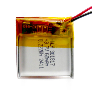 Mini Lithium Ion Polymer Pin 301817 50mAh 60mAh 80mAh 100mAh có thể sạc lại Li ion Pouch Pin - Product Image 1