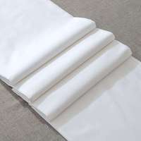 Drap de lit d'hôpital en tissu satiné tissé 144TC, uni, résistant au rétrécissement, en polycoton, largeur 160 cm, blanc blanchi, pour la maison