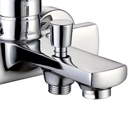 FEIDU Style Moderne Mitigeur Bain Douche Robinet Haute Qualité En Laiton Vanne Thermostatique Chrome Finition Polie Pluie pour Hôtels