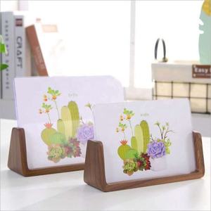 Bán buôn rắn gỗ u-hình dạng khung 4-8 inch khung ảnh bằng gỗ cơ sở Tabletop Máy tính để bàn hiển thị - Product Image 5