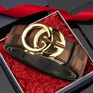 Fashion Design Top Luxury Quality Real Leather Famous Branded Belt For Men