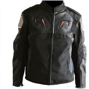 Motorcycle Synthetic Leather PU Riding Jacket Super Speed Racing Jacket with Protectors and Cotton Lining