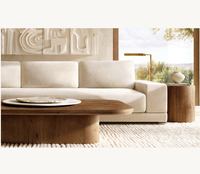 Table d'appoint en bois massif de chêne, meubles d'intérieur américains faits à la main et personnalisables
