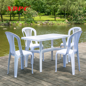 التصميم الحديث مجموعة منضدة الوجبات السريعة مقهى كرسي تناول طعام بلاستيك للبيع - Product Image 5