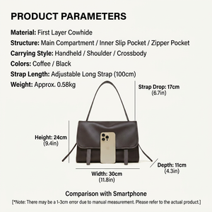 Sac messager vintage en cuir véritable pour femme, sac à bandoulière souple à rabat, grande capacité, fourre-tout pour le travail et les voyages, vente en gros OEM - Product Image 3