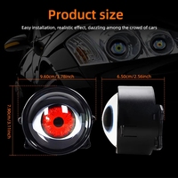 Nouveau Phare de Voiture LED Dynamique Modifié Effet Œil d'Aigle Diable Sharingan Clignotant Décoratif 3 Pouces + Télécommande