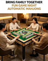 Автоматический стол для маджонга Qingming Shanghe Tu Art на 4 игрока, обеденный стол двойного назначения с фиксированными ножками, электрический игровой стол для маджонга
