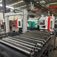Machine-outils CNC fabriquée en Chine, tour à entraînement central, double système d'opération pour le tournage et le chanfreinage des rouleaux à double extrémité