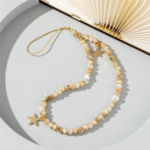 Chaîne de téléphone portable en acrylique tendance avec pendentif étoile, cordon perlé pour téléphone, lanière de suspension pour femme, <span class=keywords><strong>bijoux</strong></span> pour iPhone 18 - Product Image 3