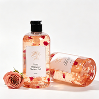 Gel Douche Hydratant Parfum Rose Naturelle Longue Durée Peau Douce Vente en Gros OEM Marque Privée