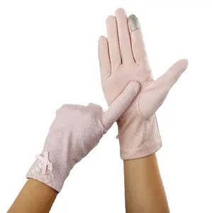 Mode femmes En Plein Air Coton Gants de Conduite D'été Anti-uv anti-Ultraviolet Sécurité anti-dérapant Gants