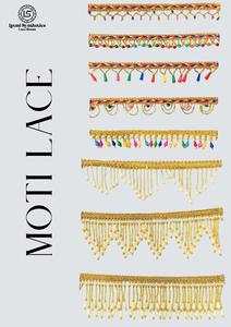 Tela bordada de encaje Moti de estilo antiguo para ropa elegante, para el hogar Textiles, decoraciones de boda, manualidades DIY, venta al por mayor - Product Image 2