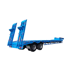 Semi-remorque porte-conteneurs à plateau plat en acier de 40 pieds pour le transport maritime, capacité de charge de 30 000 kg - Product Image 1