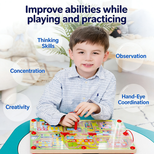 <span class=keywords><strong>เกม</strong></span>ลูกปัดแม่เหล็กเดินได้, ของเล่นเสริมพัฒนาการแบบมอนเตสซอรี่, ฝึกการประสานมือและตา, ฝึกตรรกะด้วยแม่เหล็กสำหรับเด็กเล็ก - Product Image 2